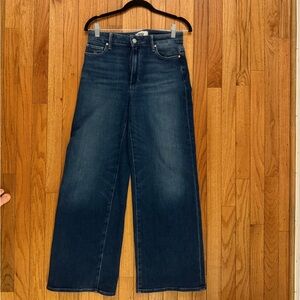 PAIGE Anessa 31’ Dark Wash Wide Leg Jeans